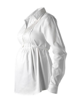 Premium Stretch Cotton Tall Maternity Shirt